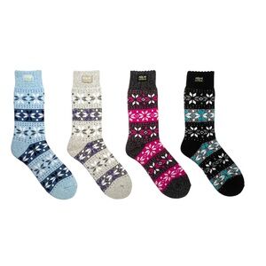 Winter Fair Isle cozy Thermal Socks Set